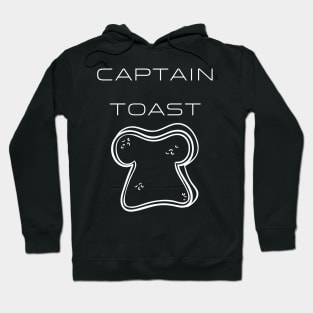 Captain Toast Typography White Design Hoodie